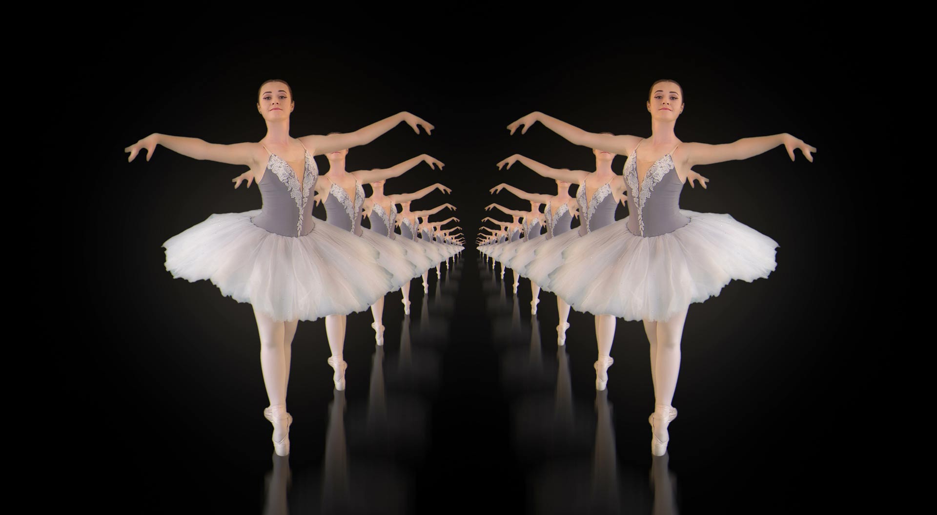 Ballet dancing girl video art